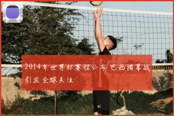 2014年世界杯赛程公布 巴西揭幕战引发全球关注